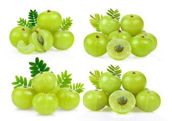 Indian gooseberry isolated on white