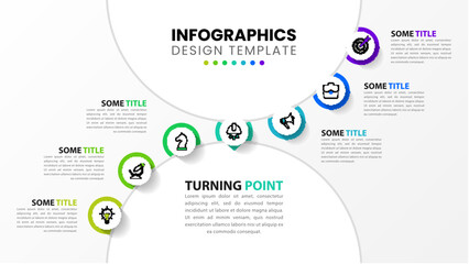 Obraz premium Infographic design template. Creative concept with 7 steps