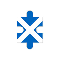 puzzle piece of scotland flag. vector illustration isolated on white background