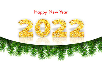 Holiday gift card Happy New Year 2022
