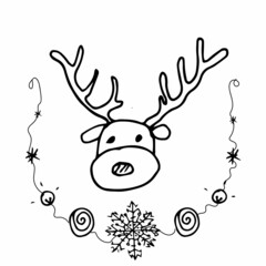 christmas pattern doodle christmas reindeer