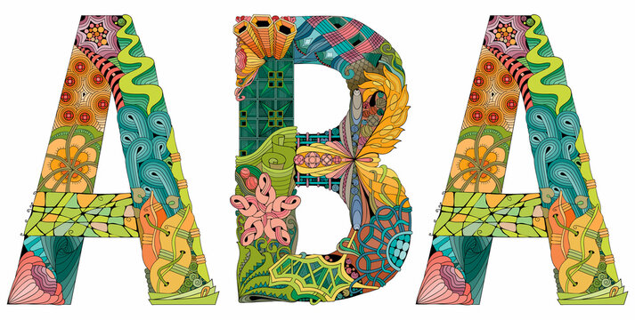 Aba is a city in the southeast of Nigeria. Vector decorative zentangle object for decoration