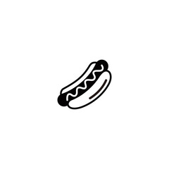 Hot dog simple flat icon vector illustration