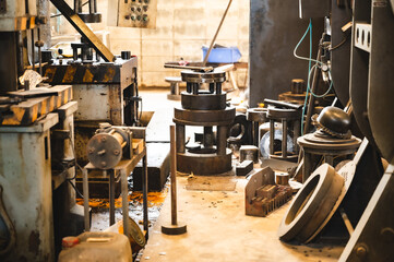 industrial factory machine robot tool concept, real manufacturing engineering production work