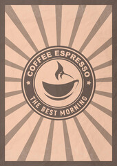 Coffee mug illustration poster
