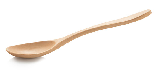 wooden decorative spoon isolated on white