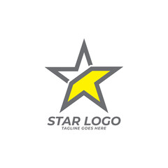 Luxury Star logo design template, Elegant Star logo design.