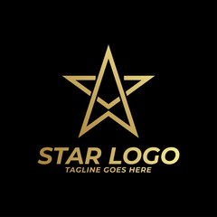 Luxury Star logo design template, Elegant Star logo design.