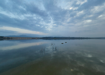 Sunrise on the Bellus reservoir, Spain
