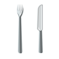 Fork and knife,cutlery,isolated on a white background.Vector illustration.It can be used in menus, restaurants, bars,cafes.