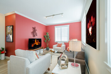 Interior design of a luxury living room