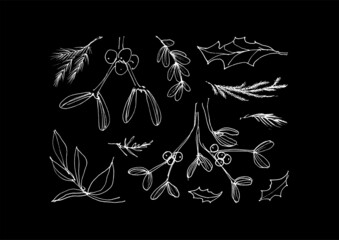 New Year set 2022 _ set _ plant elements 04