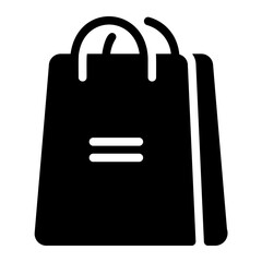 shopping bag glyph icon