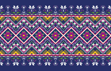 set of ethnic seamless patterns in style with background