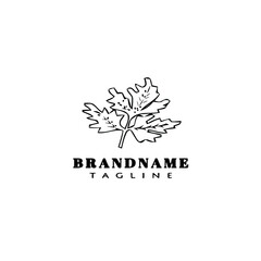 cilantro logo shape icon design template black isolated vector illustration