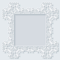 Abstract vector ornamental nature vintage frame.