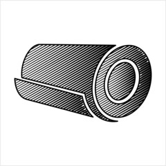 Roll Icon, Mat, Rug, Carpet Or Paper Roll Icon Of Anything