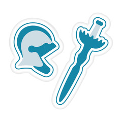 Sticker Kid Toy Sword Helmet Play Game Childhood