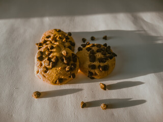 cookies on a white background.