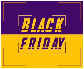 Black Friday Design Vector day 29 November Holiday marketing Purple And Yellow abstract Sale illustration