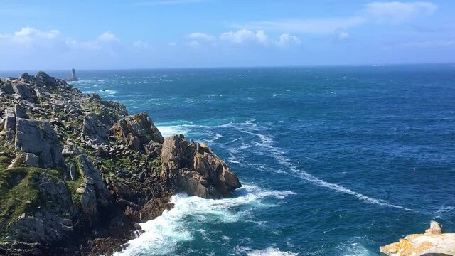 Pointe du Raz, France, wild coast and the atlantic ocean in Brittany