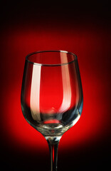 empty cup over black background