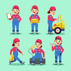 Workshop mechanic character set collection