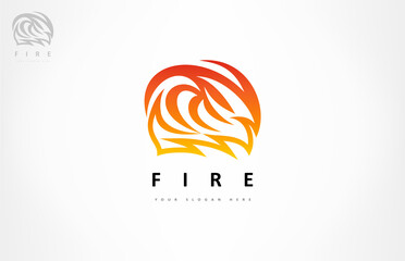 Fire logo. Flame vector design.