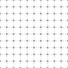 Fototapeta na wymiar Square seamless background pattern from black electrical board symbols are different sizes and opacity. The pattern is evenly filled. Vector illustration on white background