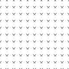 Square seamless background pattern from geometric shapes are different sizes and opacity. The pattern is evenly filled with big black baseball bats symbols. Vector illustration on white background