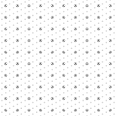 Square seamless background pattern from geometric shapes are different sizes and opacity. The pattern is evenly filled with small black ecology symbols. Vector illustration on white background