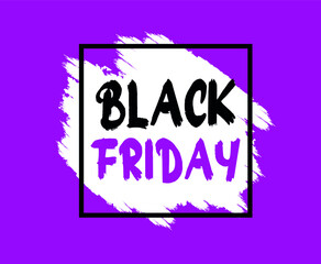 Fototapeta na wymiar Black Friday Design Vector day 29 November Holiday marketing abstract Sale illustration Black White And Purple