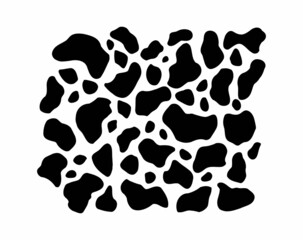 Cow spots Black Seamless Pattern. Vector illustration Background .