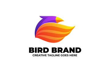Colorful Bird Gradient Logo