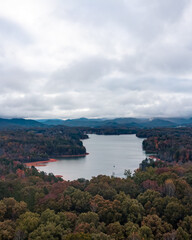 Fototapeta premium Mountain lake at fall