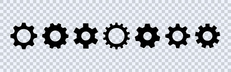 Gear setting icon vector collection.