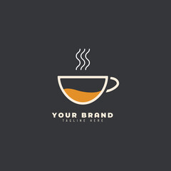 Coffee logo with modern style. Vector illustration