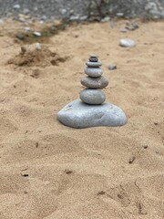 Fototapeta na wymiar stones on the beach playa zen piedras