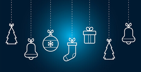 sfondo, decorazioni, natale, appese, addobbi © xyz+