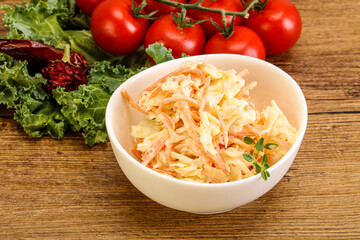 Vegetarian Cole slaw salad with cabbage