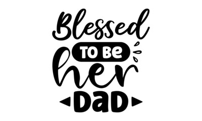 Calligraphy illustration isolated on white background, Elegant gratitude postcard for father in black and white, vector