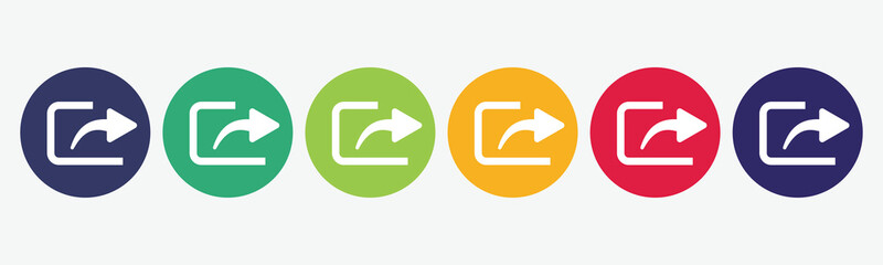 Big set with share icon isolated on white background.