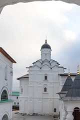 Svir, Russia, Leningrad region on October 12, 2021. The Holy Trinity Alexander Svirsky male monastery in the village of Old Sloboda.