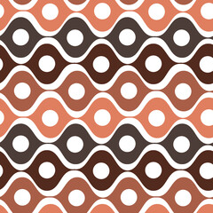 Stylized waves and circles between them. Wallpapers, textiles, packaging, background for websites or mobile applications