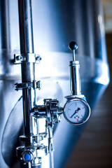 Brewing production vats on factory