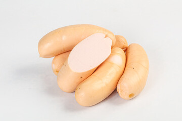 Natural meat sausages with minced meat