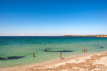 Fototapeta na wymiar Sardegna, spiaggia di S'Anea Scoada, in provincia di Oristano, Italia, Europa 