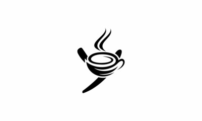 letter Y concept design coffee logo