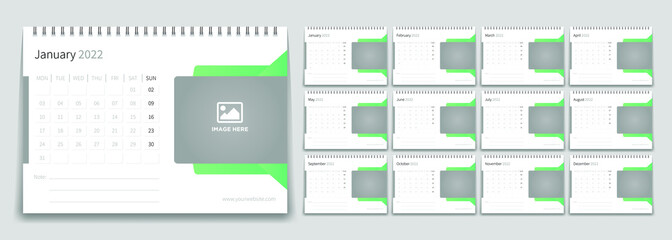 Calendar Design 2022 or Year Planner Design 2022