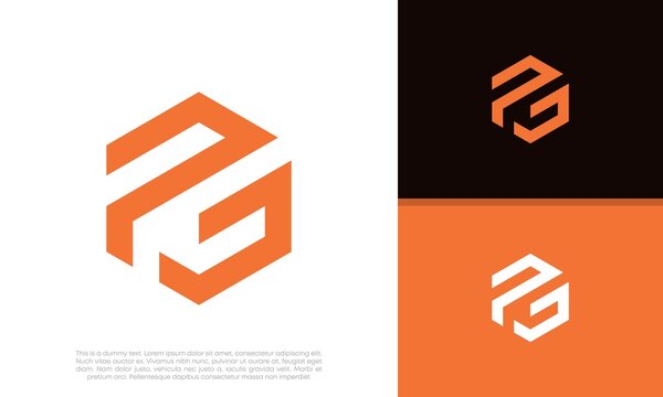 Initials PG logo design. Initial Letter Logo. 